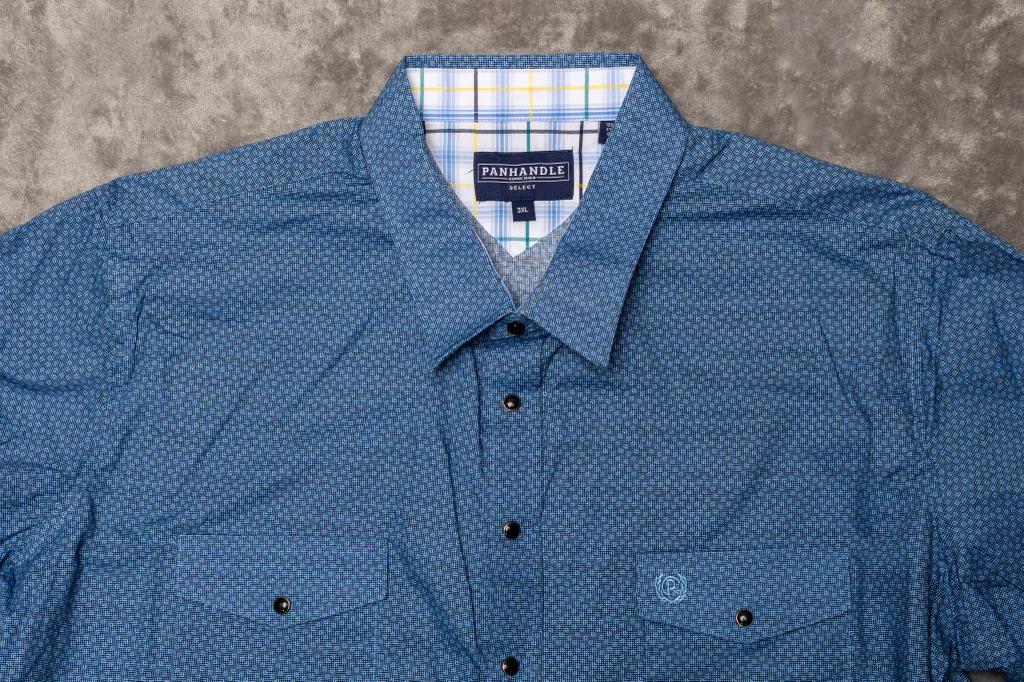 Panhandle Slim Men's Long Sleeves Micro Geo Print Shirt - Image 13