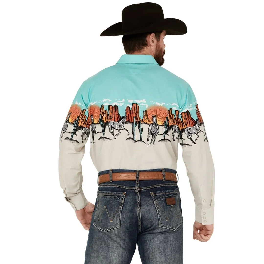 Panhandle Slim Men's Sunset Border Snap Shirt - Image 3
