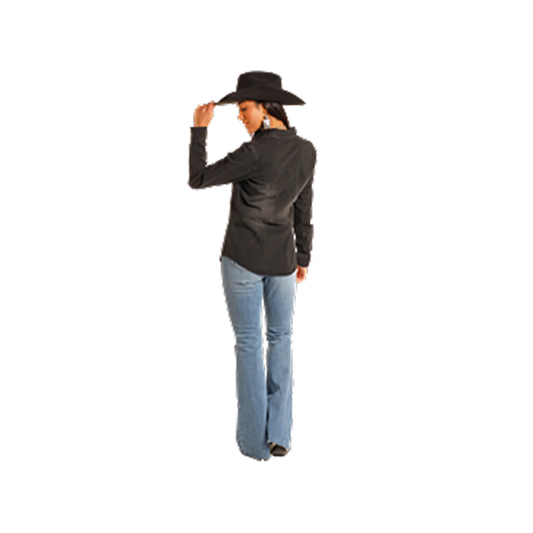 Panhandle Slim Women's Black Denim Shirt - Image 2