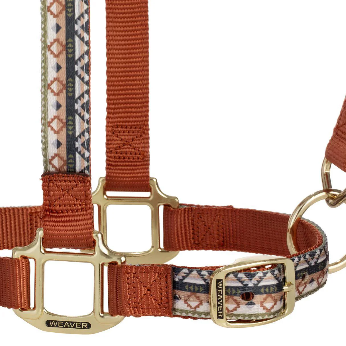 Patterned Adjustable Halter, 1" Trekking West - Image 2
