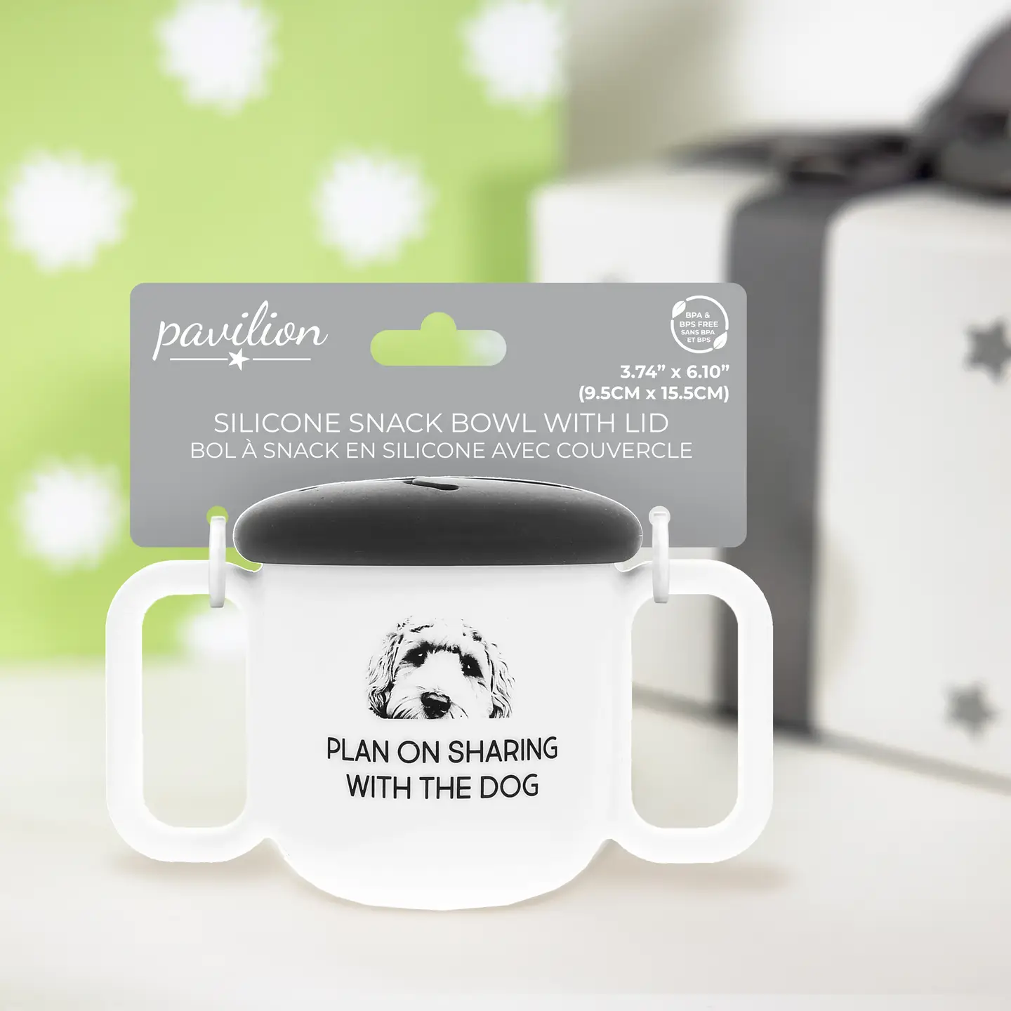 Pavilion The Dog - Silicone Snack Bowl with Lid