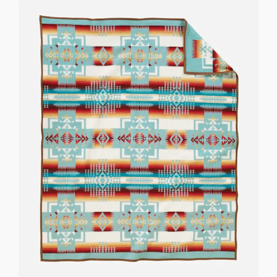 Pendleton Blanket Chief Joseph Blanket Aqua Twin Size ZD411-51128 - Image 2