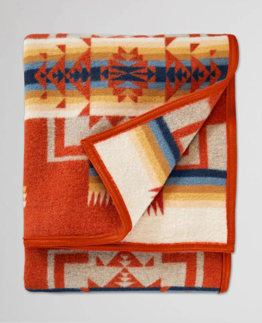 Pendleton Chief Joseph Blanket In Chili Twin Size - Image 3