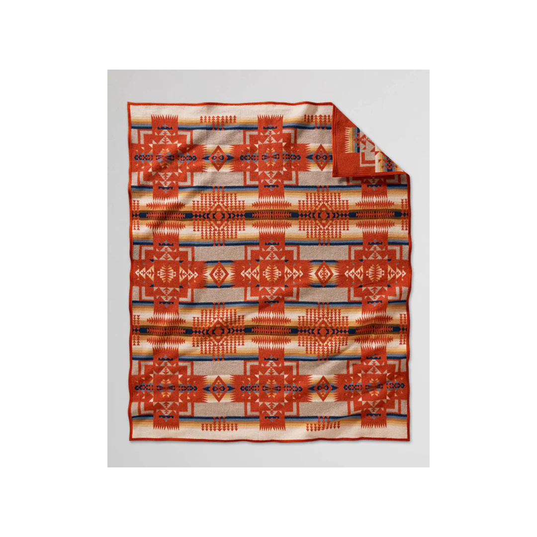 Pendleton Chief Joseph Blanket In Chili Twin Size - Image 4