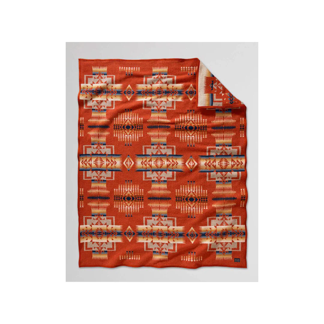 Pendleton Chief Joseph Blanket In Chili Twin Size - Image 5
