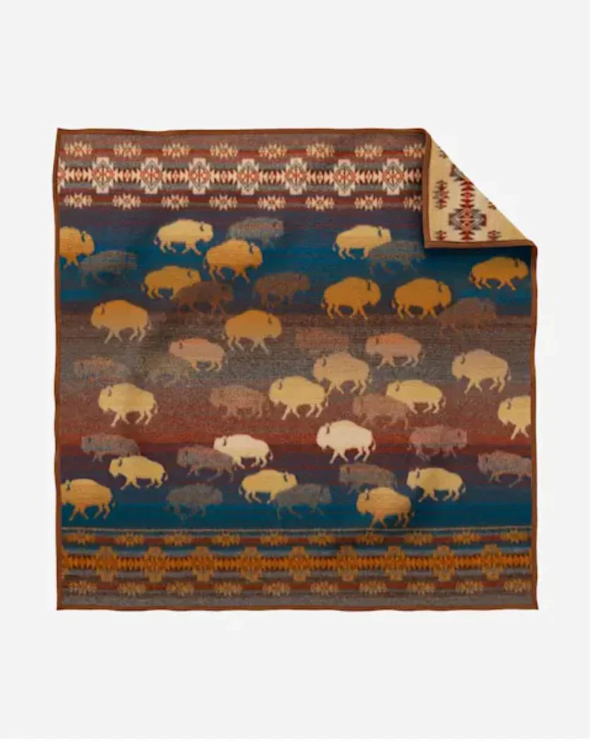 Pendleton Prairie Rush Hour Throw Brown Buffalo - Image 2