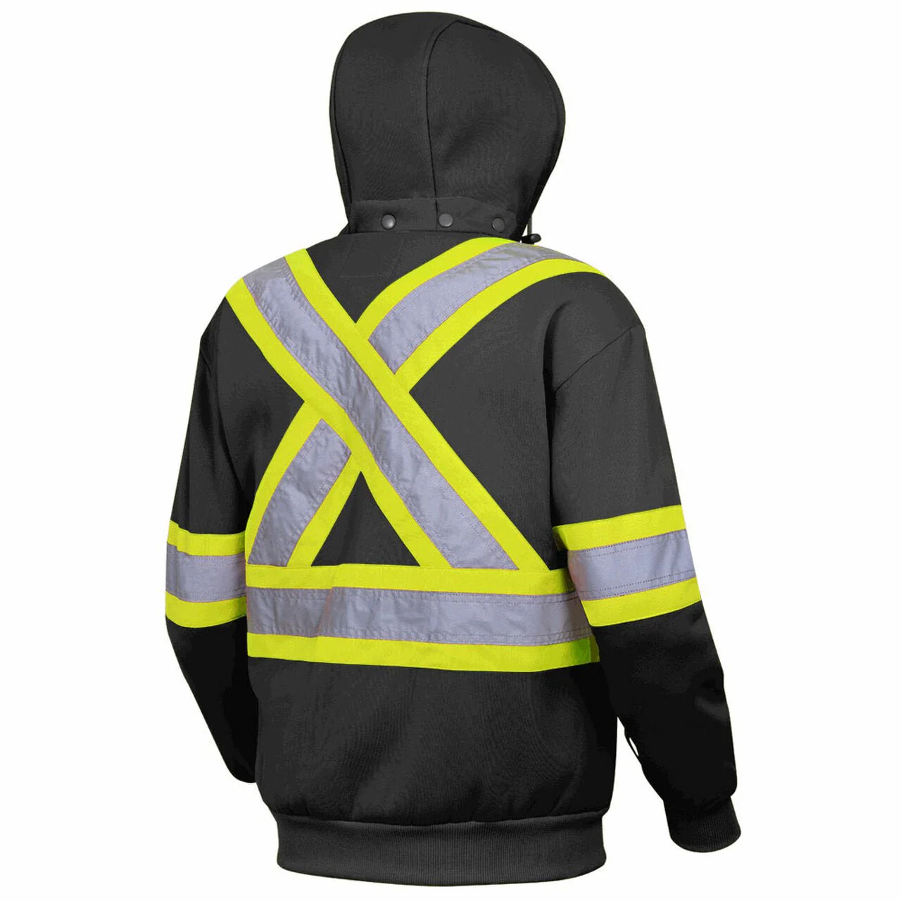 Pioneer Unisex Hoodie Work Flame Resistant Hi Vis Safety Striping - Image 2