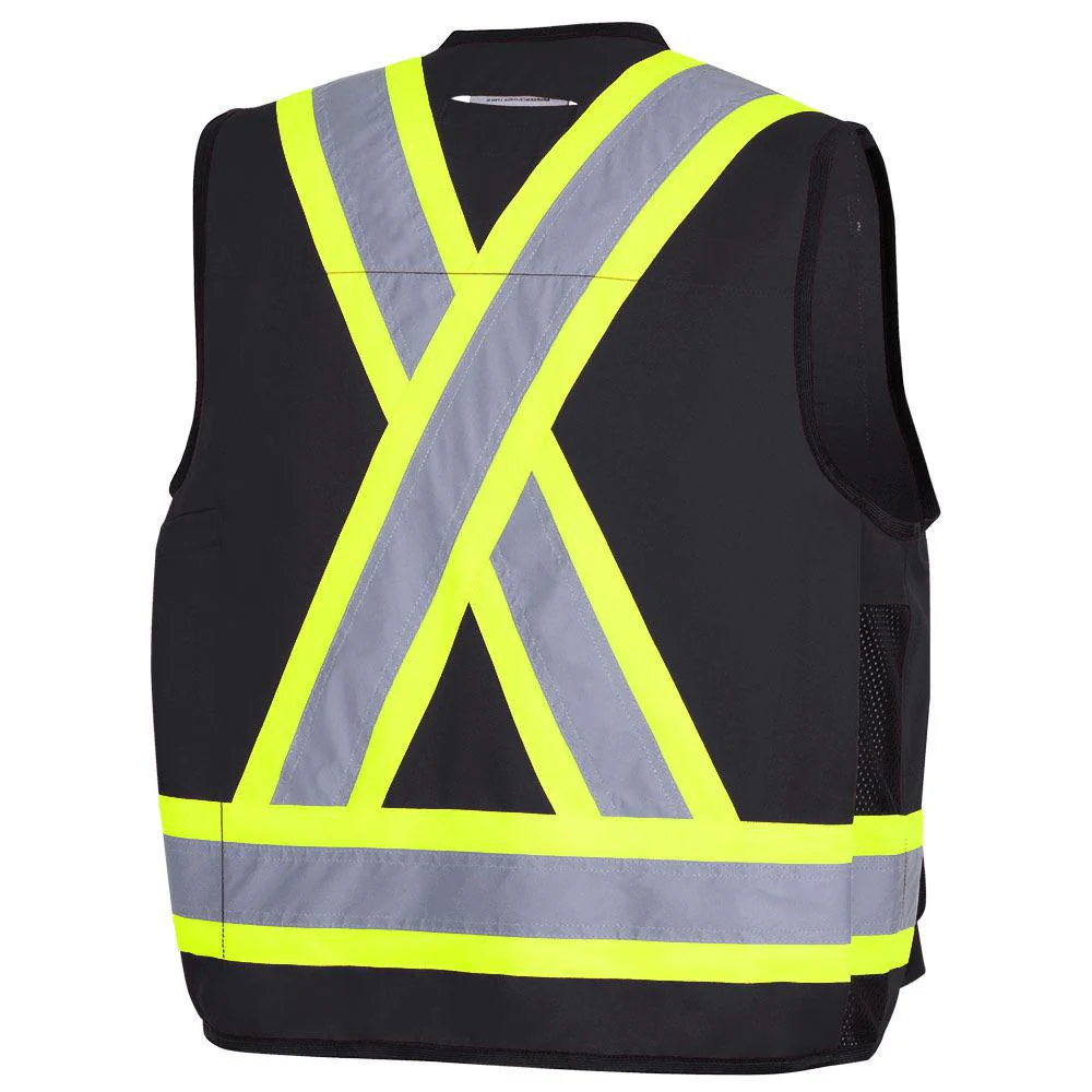 Pioneer Hi-Vis 150D Poly Twill Surveyor's Safety Vest With Snap Closure - Image 2