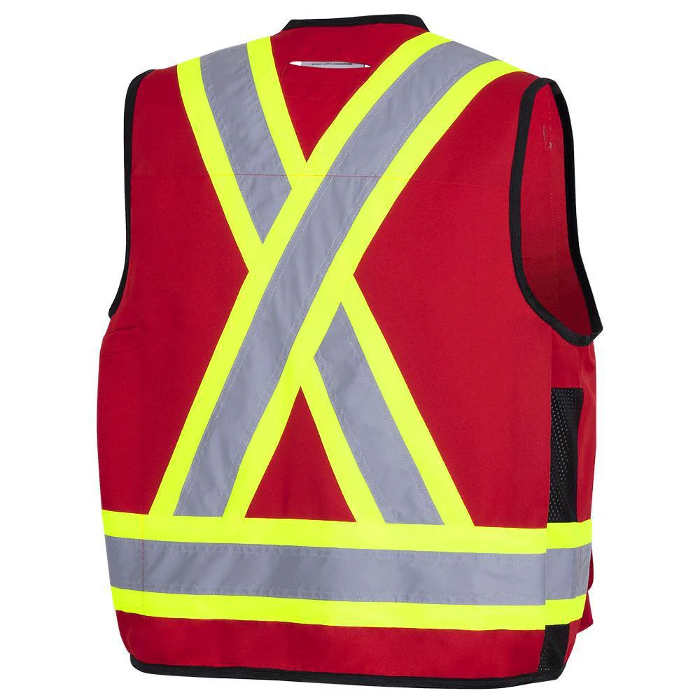 Pioneer Hi-Vis 150D Poly Twill Surveyor's Safety Vest With Snap Closure - Image 4