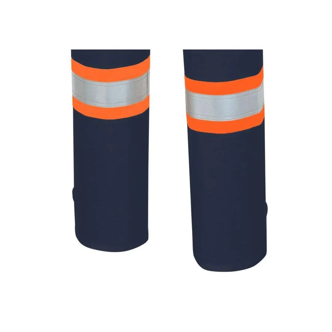 Pioneer Women's 2–Tone Poly/Cotton Safety Coveralls – Orange/Navy - Image 4