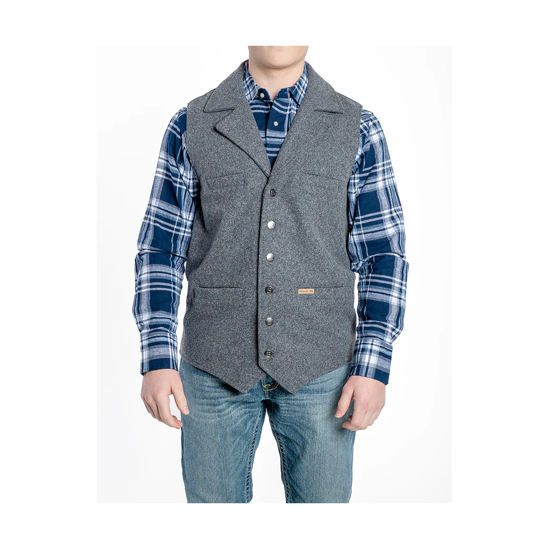 Powder River Men’s Wool Montana Vest Solid Colour - Image 2