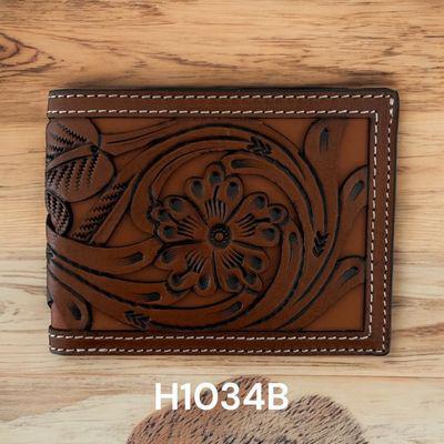 Ranger Belt Company Tooled Leather Wallet With Leather Inlay - Image 4
