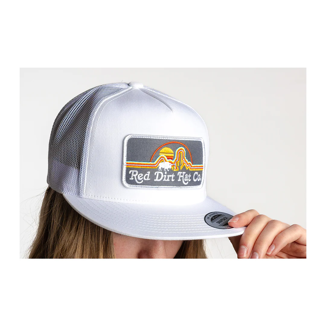 Red Dirt Hat co Neon Buffalo White Cap - Image 2