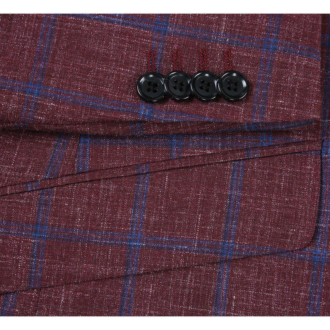Renoir Men’s Sport Jacket Slim Fit Wool/Linen Single Breasted - Image 3