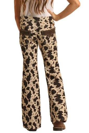 Rock & Roll Girl's Mid Rise Stretch Flare Jeans - CLEARANCE - Image 5