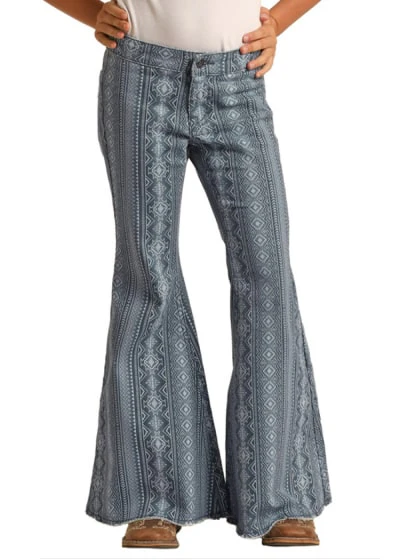 Rock & Roll Girl’s Jeans Bell Bottom Aztec- CLEARANCE - Image 6