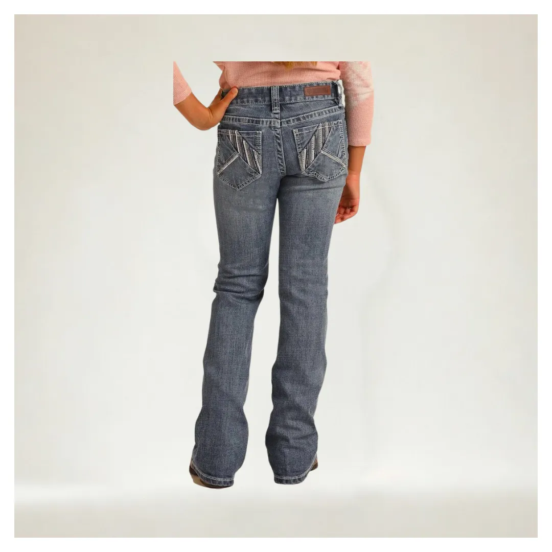 Rock & Roll Girl's Boot Cut Jeans Royal - Image 2