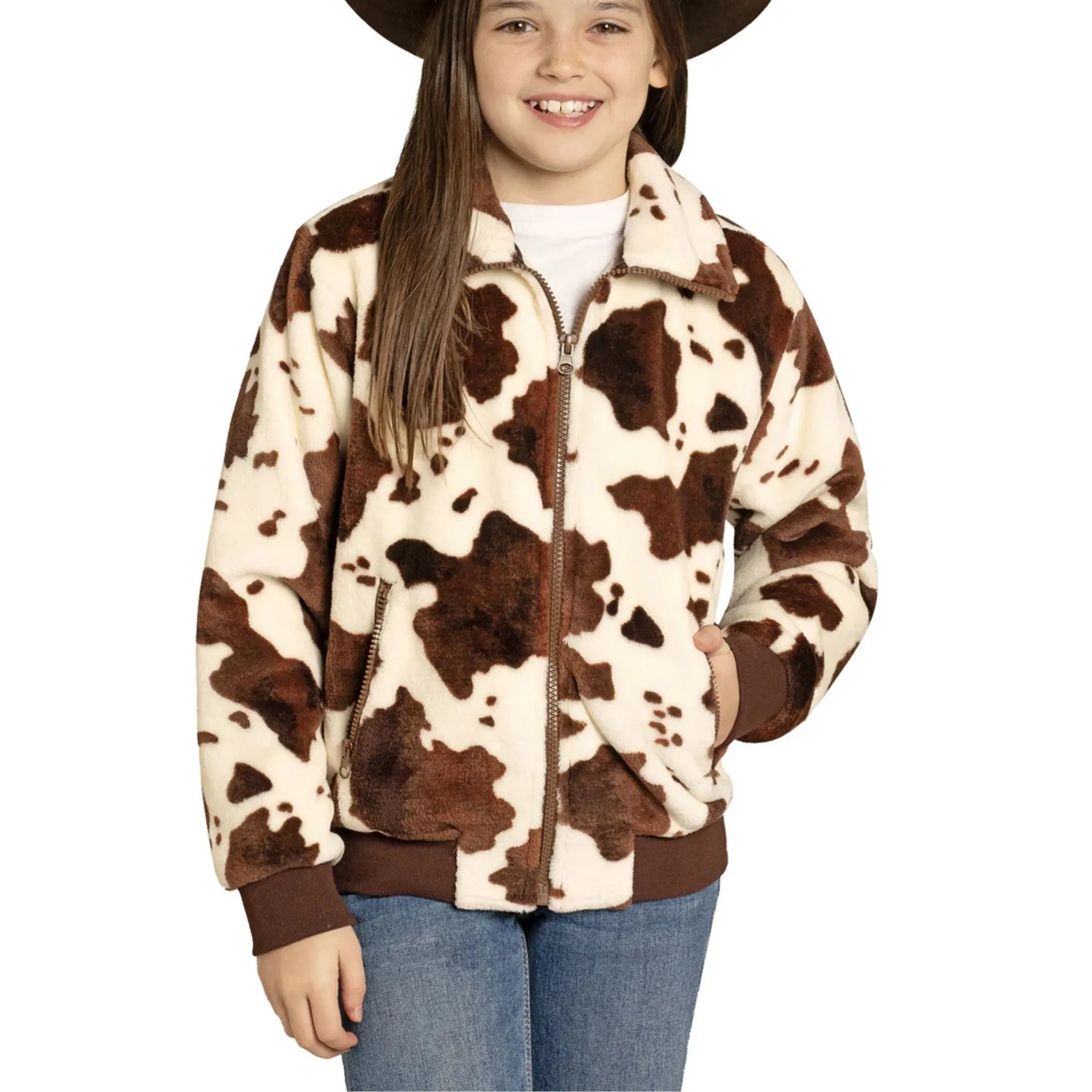 Rock & Roll Girl's Cowhide Printed Jacket