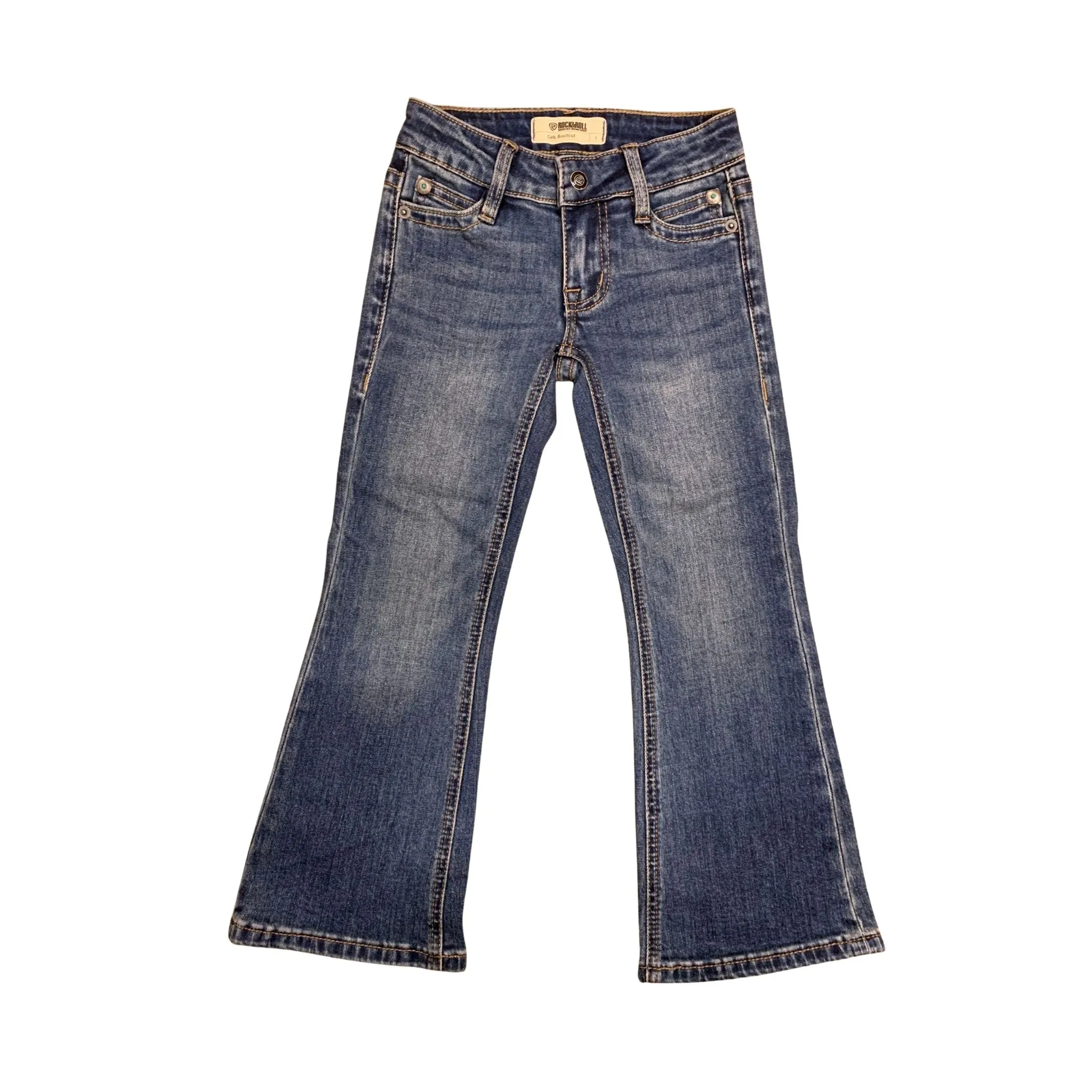Rock & Roll Girl's Double Coin Pocket Bootcut Jean - Image 2