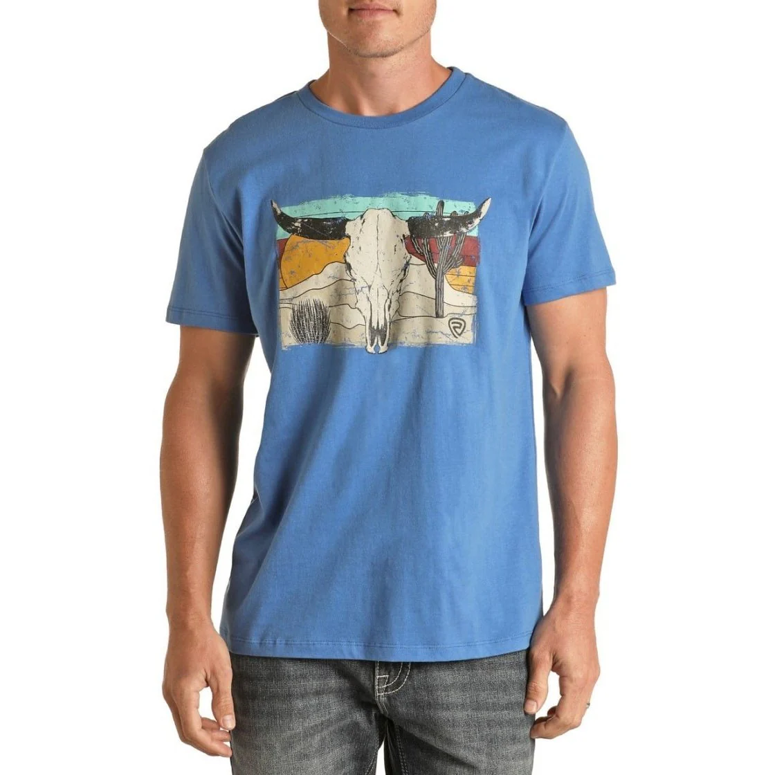 Rock & Roll Men’s T-Shirt Steer Head Graphic-