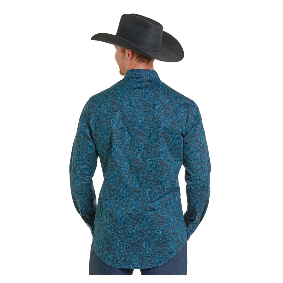 Rock & Roll Men's Paisley Long Sleeve Button Down - Image 2