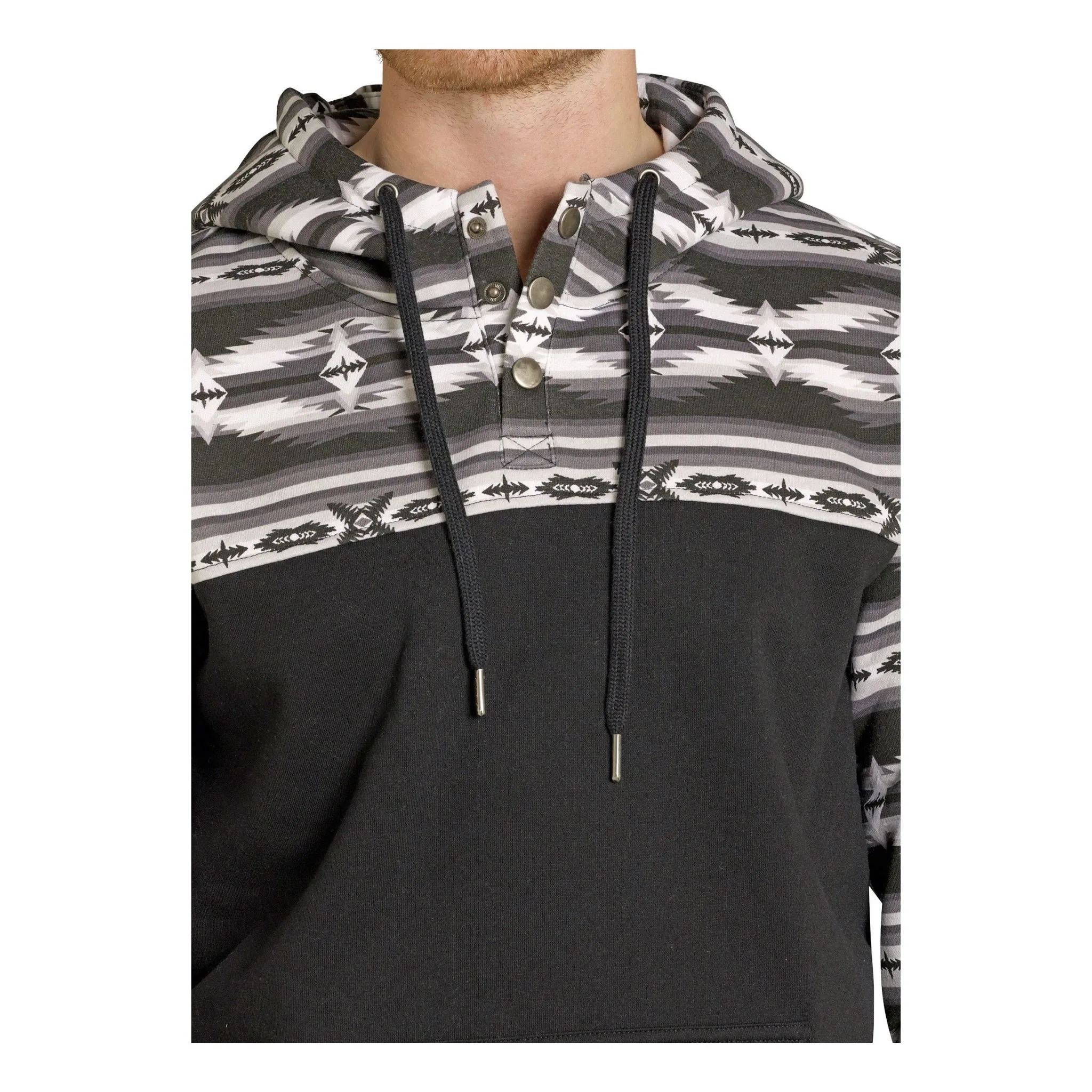 Rock & Roll Men's Aztec Block Hoodie - Image 3