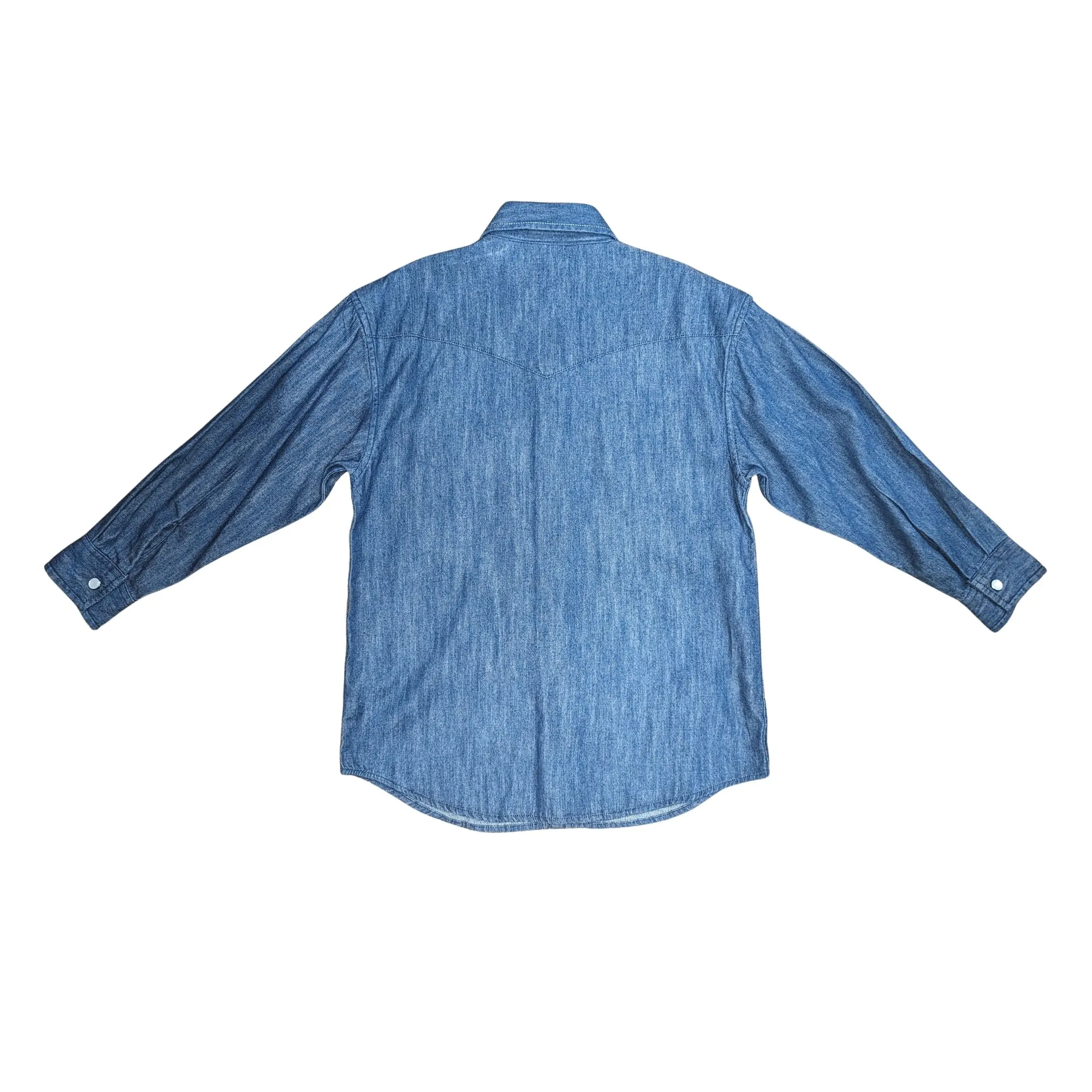 Rock & Roll Men's Denim Snap Long Sleeve Shirt - Image 2