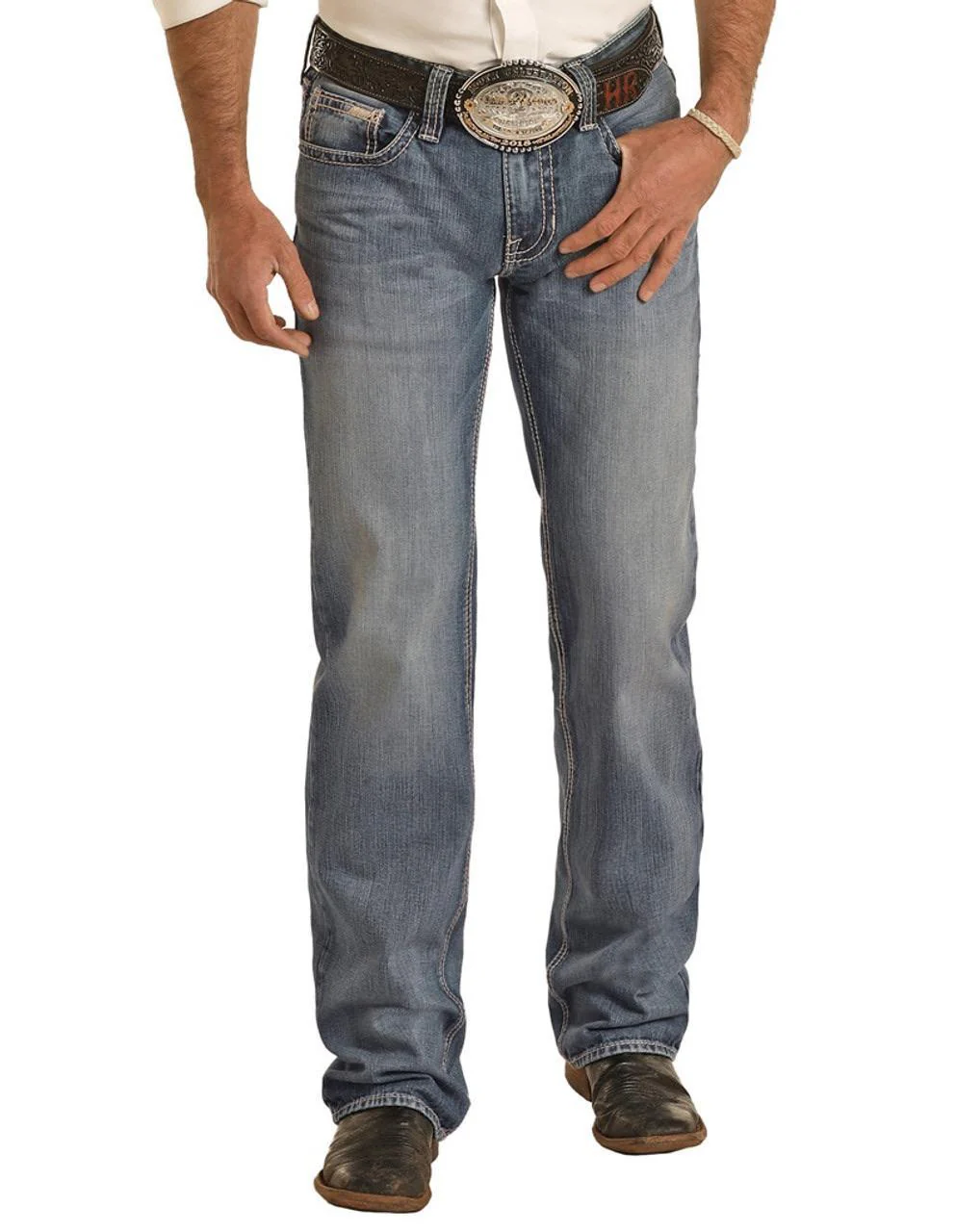 Rock & Roll Men's Pistol Regular Fit Straight Bootcut Jean