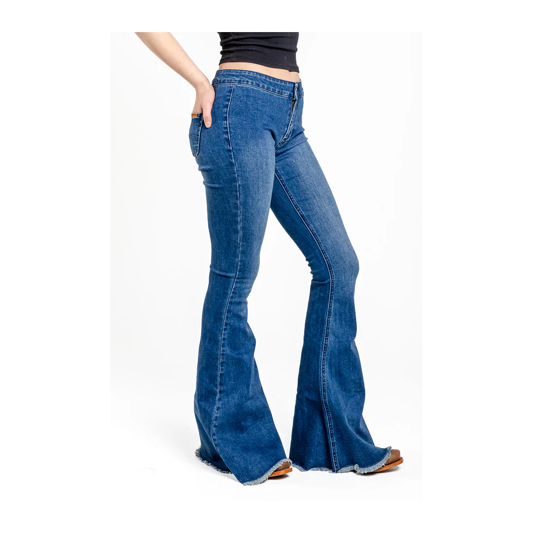 Rock & Roll Women’s Jeans Medium Wash Bell Bottoms - Image 3