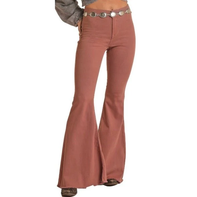 Rock & Roll Women’s Pants High Rise Extra Stretch Bell Bottom