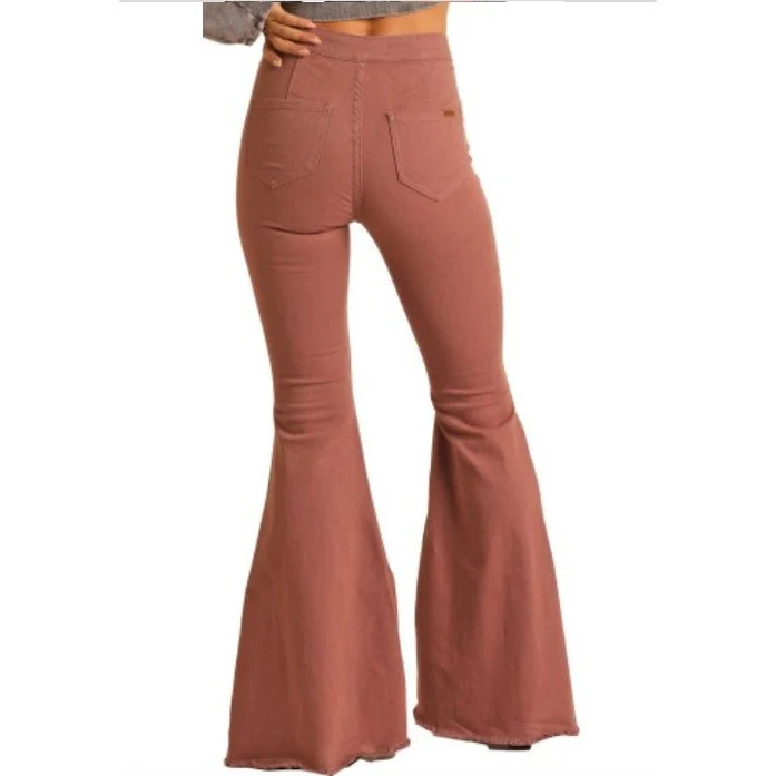 Rock & Roll Women’s Pants High Rise Extra Stretch Bell Bottom - Image 2