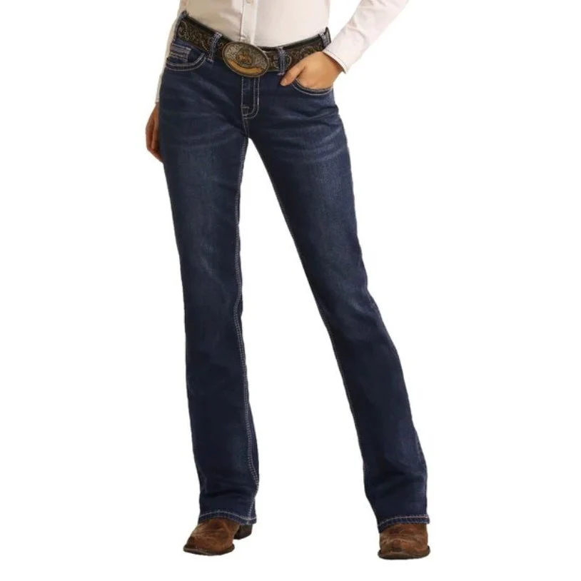 Rock & Roll Women’s Mid Rise Extra Stretch Bootcut Riding Jean