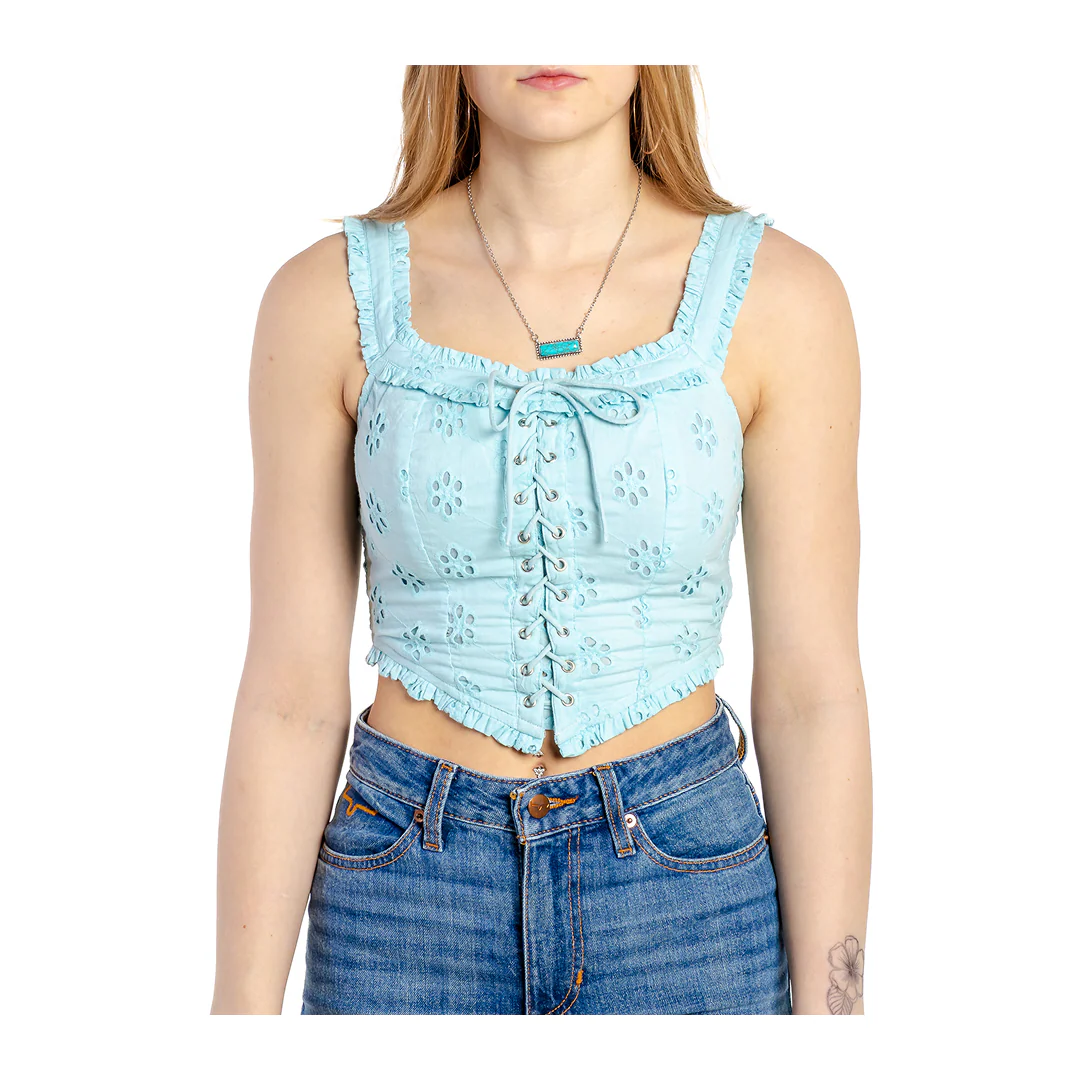 Rock & Roll  Women’s Tank Top Light Turquoise - Image 2
