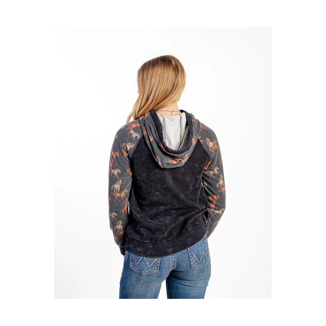 Rock & Roll Women's Contrast Sleeves Hoodie - Image 3