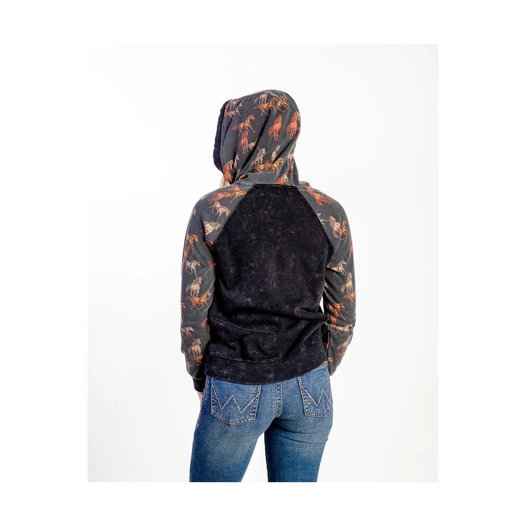 Rock & Roll Women's Contrast Sleeves Hoodie - Image 4