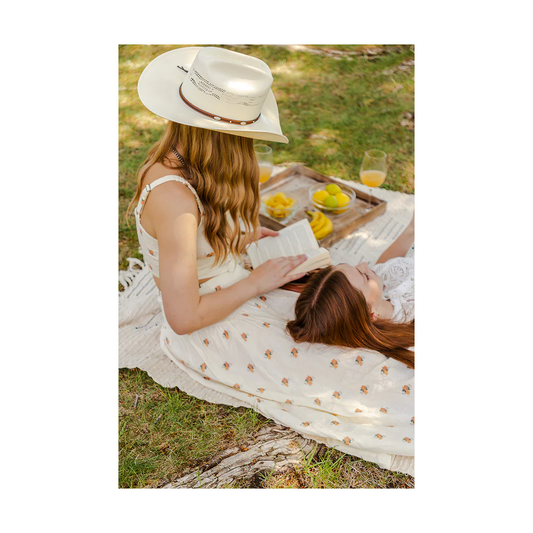 Rock & Roll Women's Cream Floral Midi Skirt - Image 4