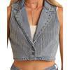 Rock & Roll Women's Denim Fringe Vest - Image 4