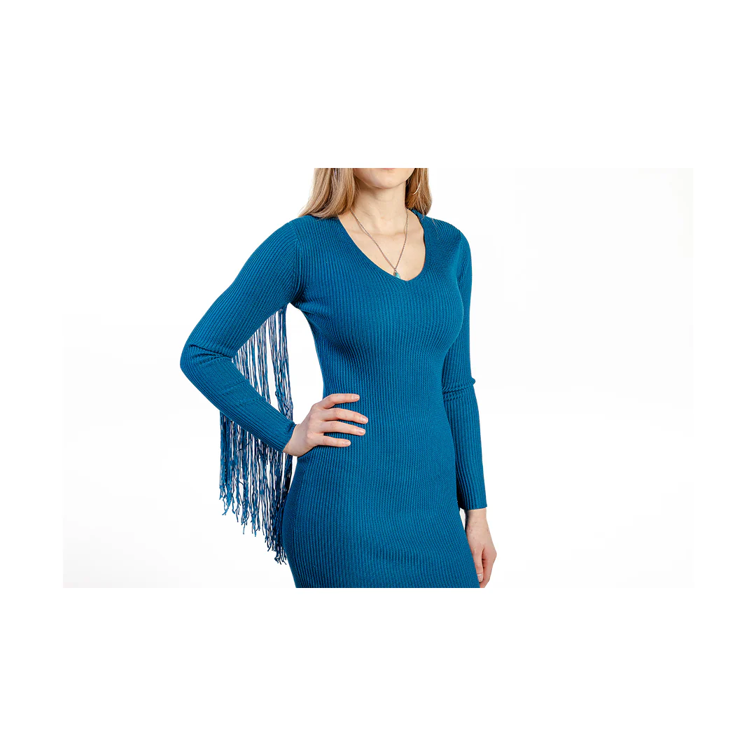 Rock & Roll Women's Sweater Dress with Fringe - Image 2