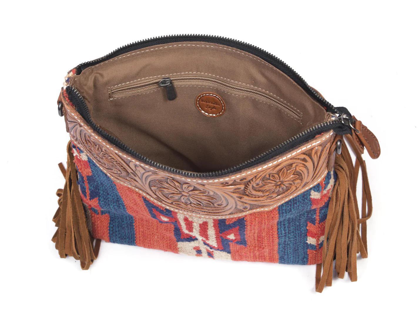 RodeoBar Dual Tooling Western Leather Crossbody - Image 4