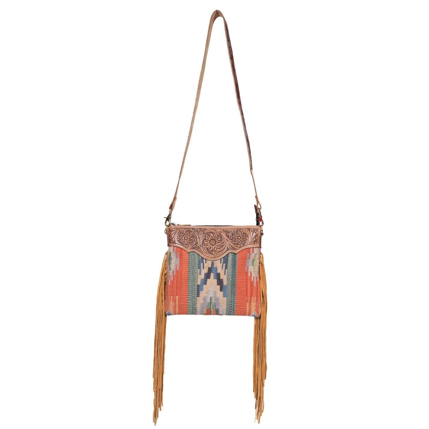 RodeoBar Dual Tooling Western Leather Crossbody - Image 5