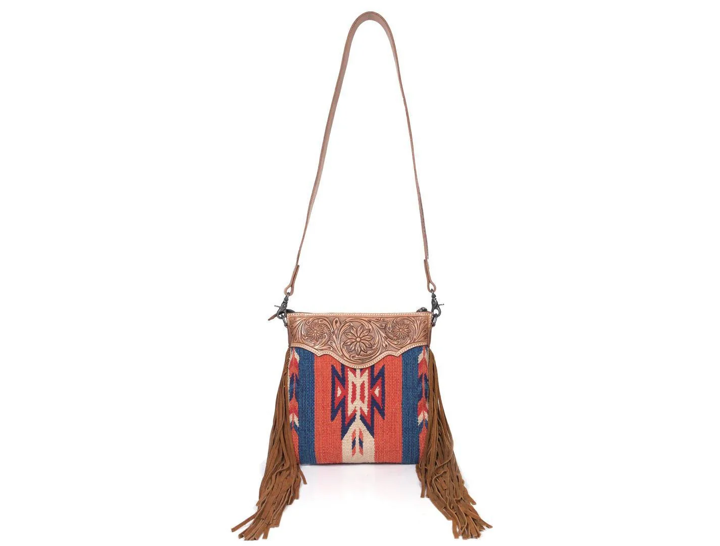 RodeoBar Dual Tooling Western Leather Crossbody - Image 6