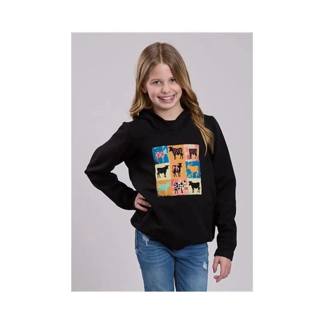 Roper Girl's Black Fleece Hooded Sweatshirt - Image 4