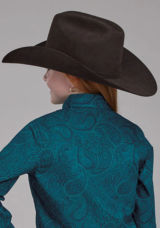 Roper Girl's Button Up Shirt Paisley - Image 2