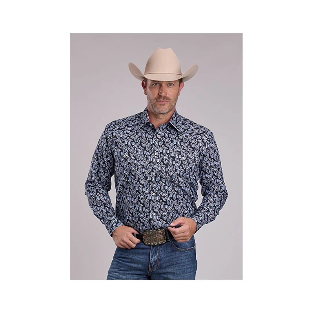 Roper Men's Amarillo Long Sleeve Shirt Poplin Paisley