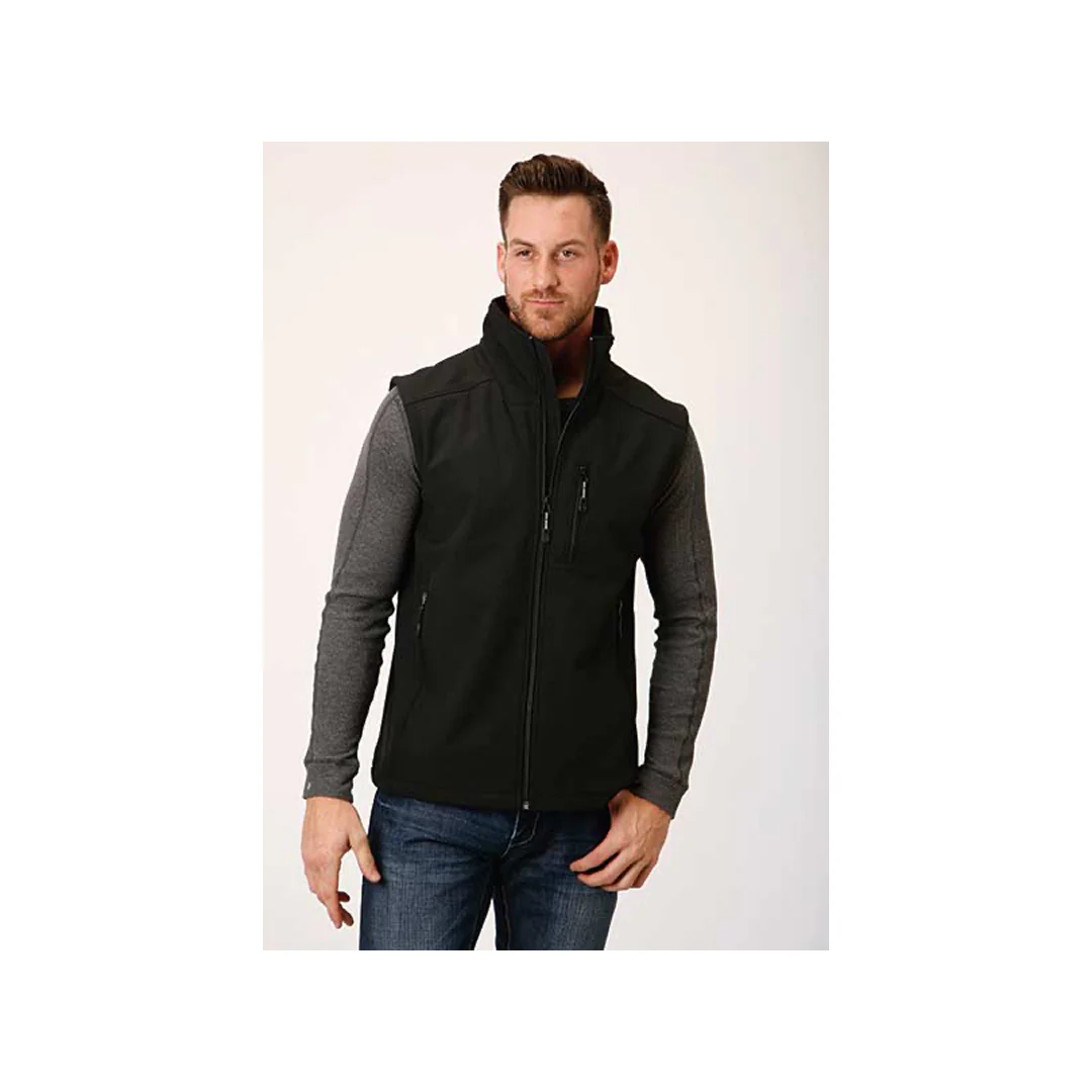 Roper Men's Black Lightweight Soft Shell Vest