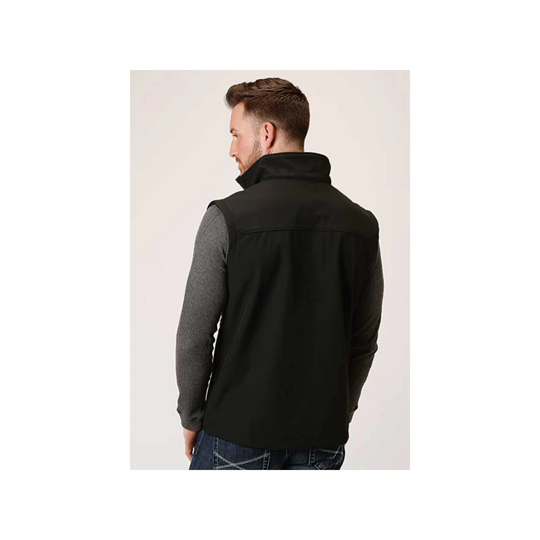 Roper Men's Black Lightweight Soft Shell Vest - Image 2