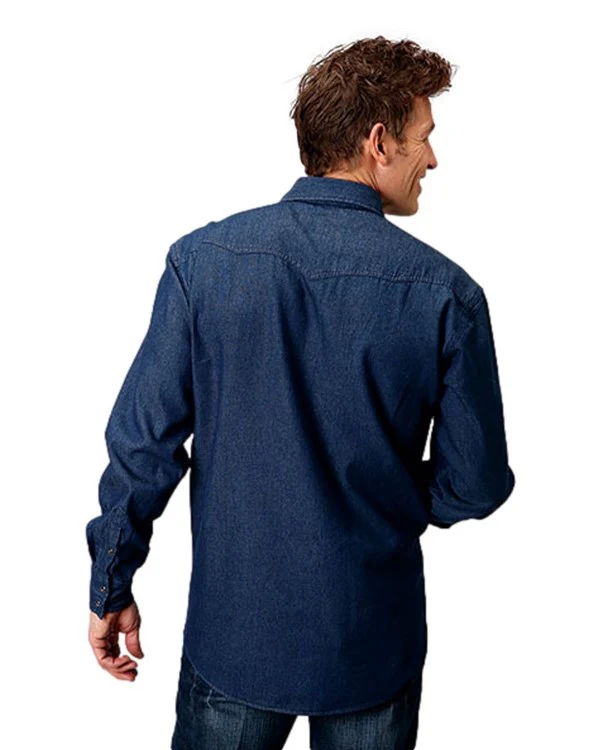 Roper Men's Demin Snap Shirt - Image 2
