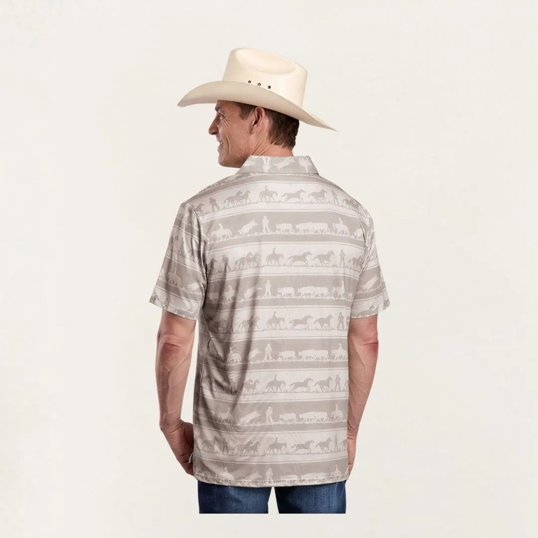 Roper Men's Horizontal Print Cowboy Ruby Print T-Shirt - Image 3