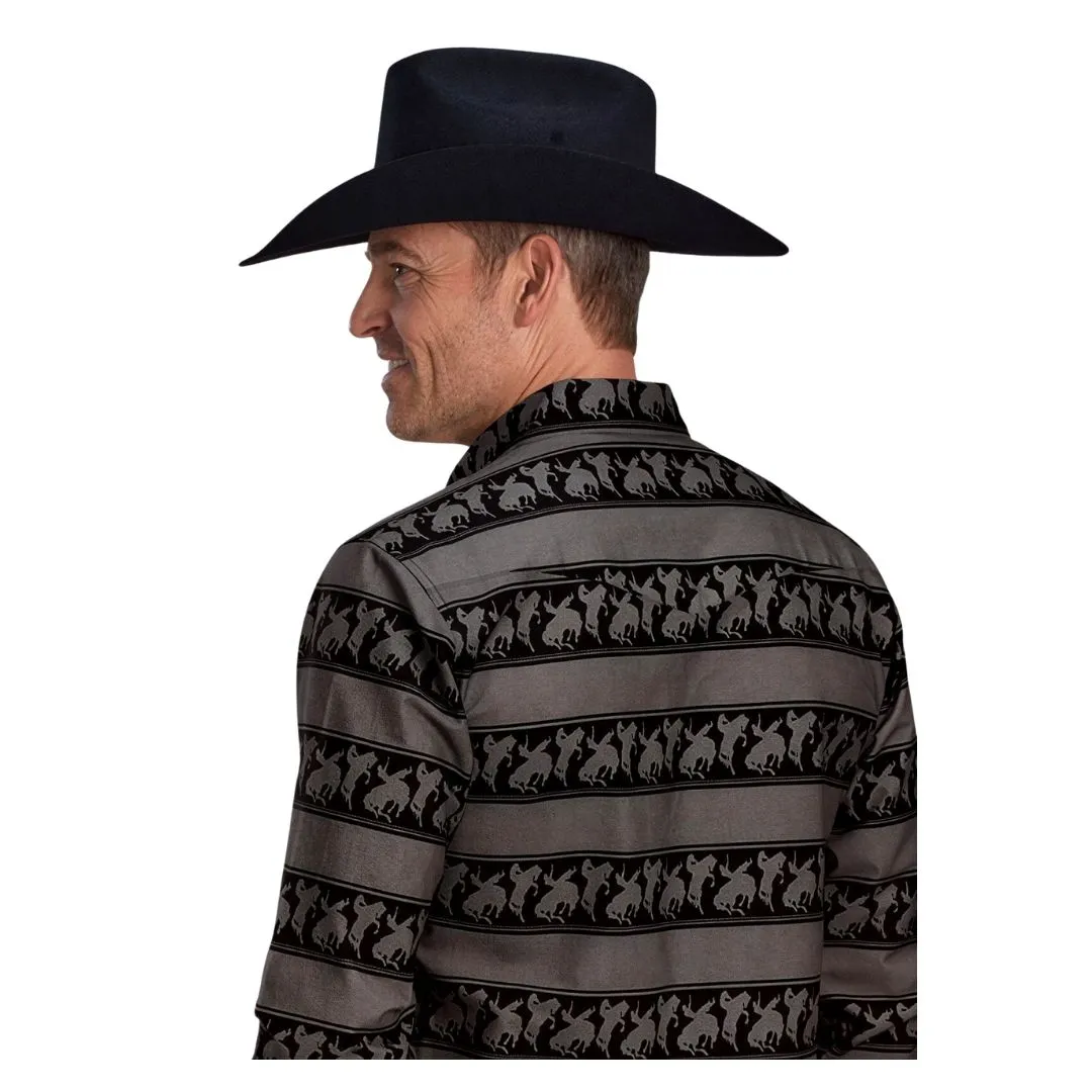 Roper Men's Horizontal Rodeo Stripe Print Design Snap Shirt - Image 2