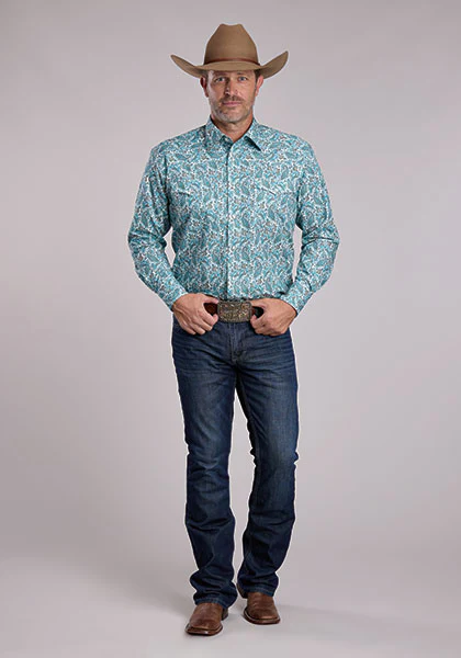 Roper Men's Long Sleeve Shirt- Snaps - Image 2